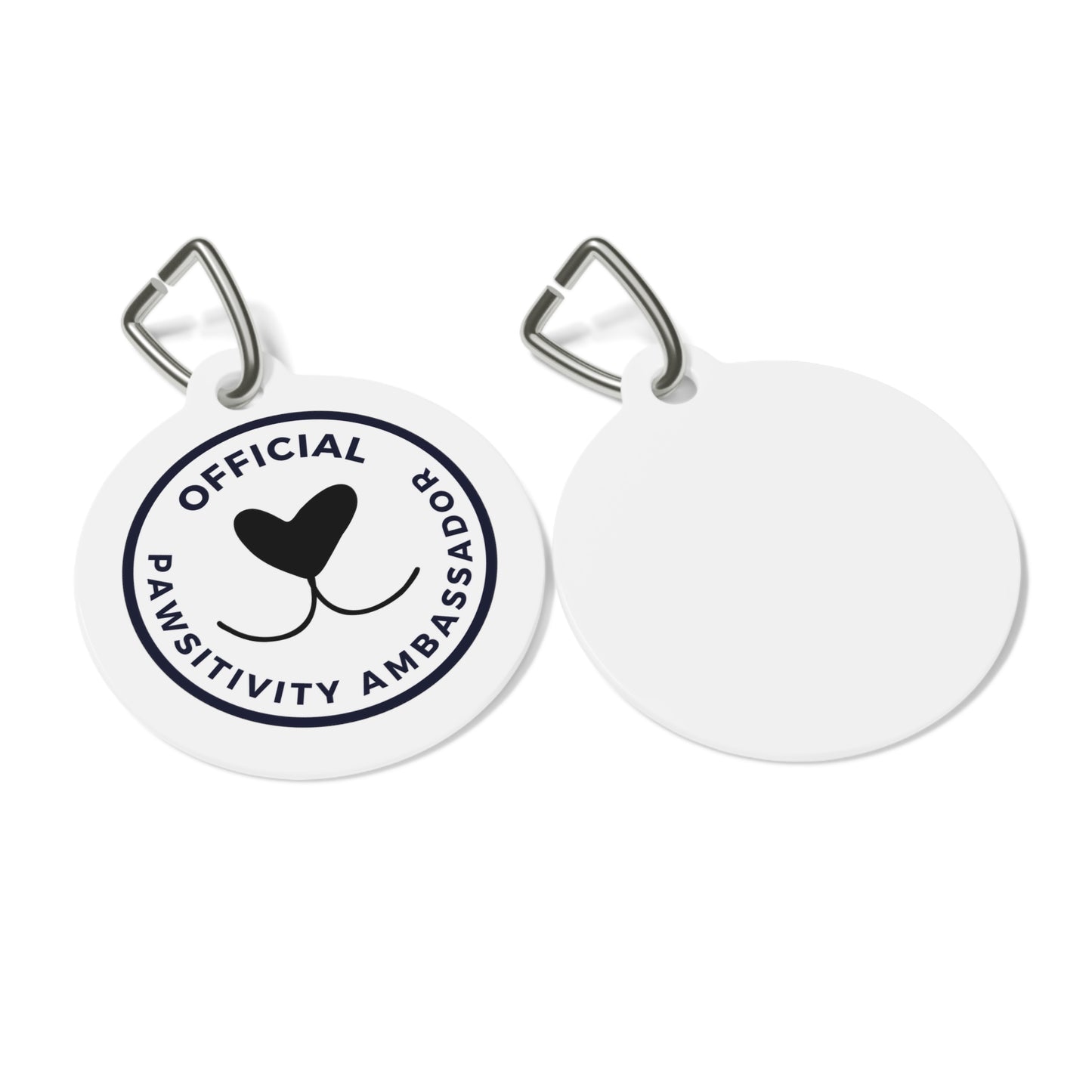 Professional Pawsitivity Ambassador - Pet Tag (white)