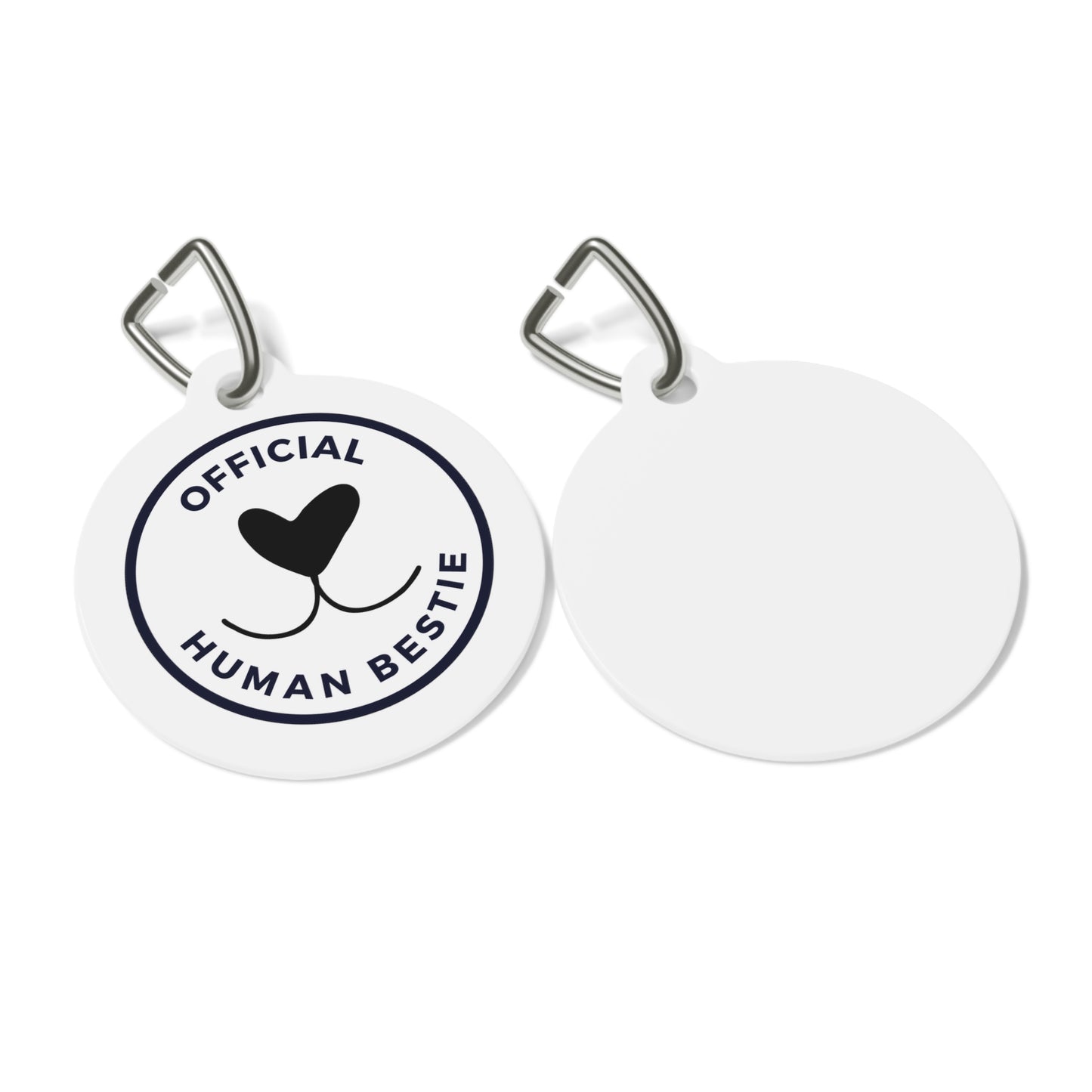Official Human Bestie - Pet Tag (white)