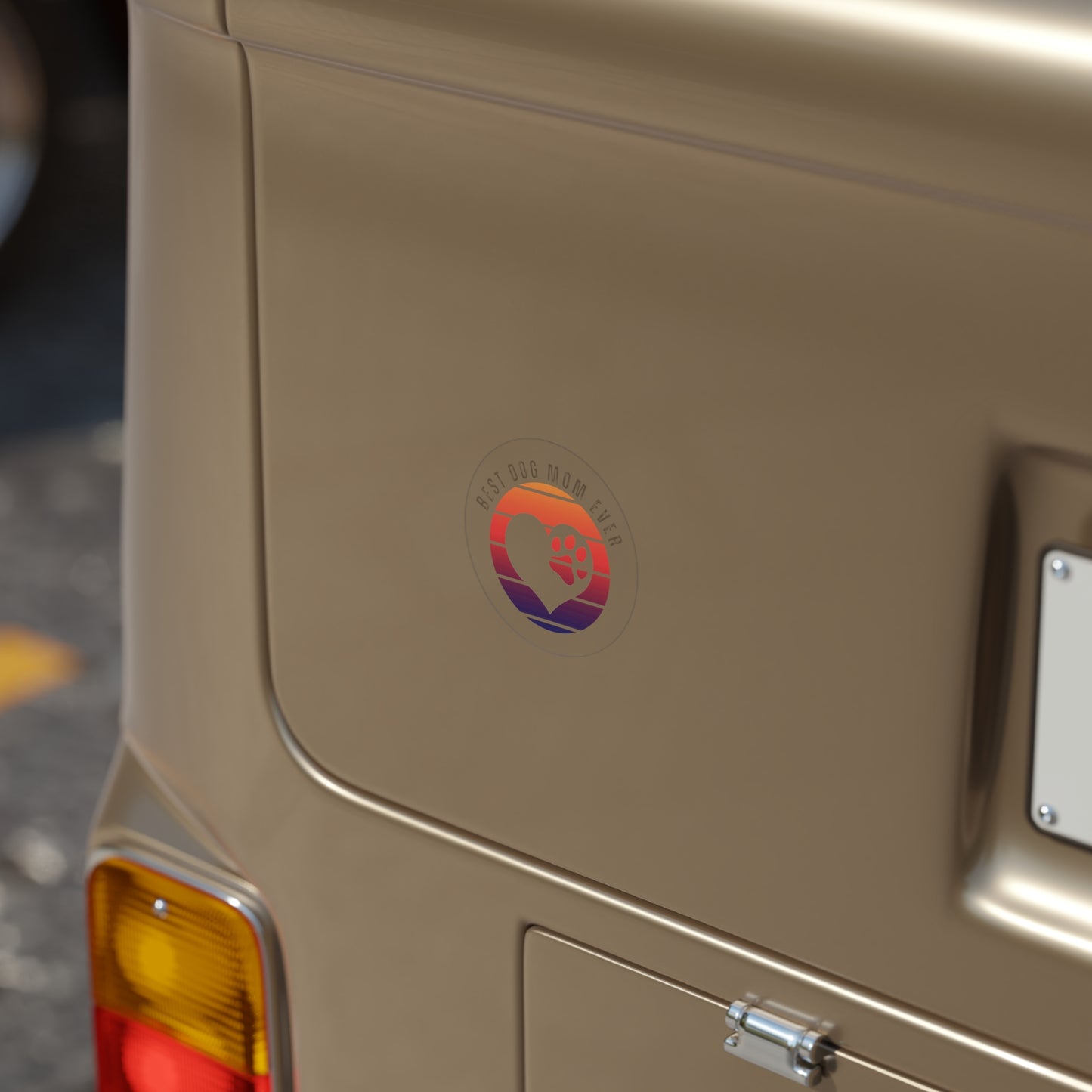 Best Dog Mom Ever Transparent Outdoor round sticker