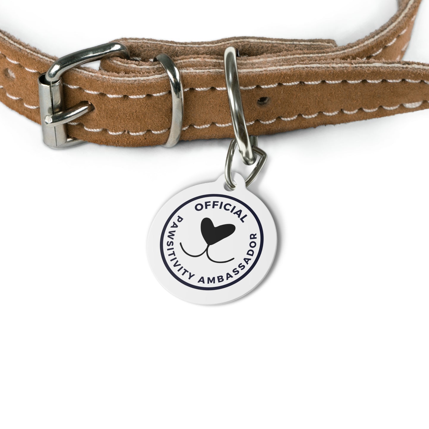 Professional Pawsitivity Ambassador - Pet Tag (white)