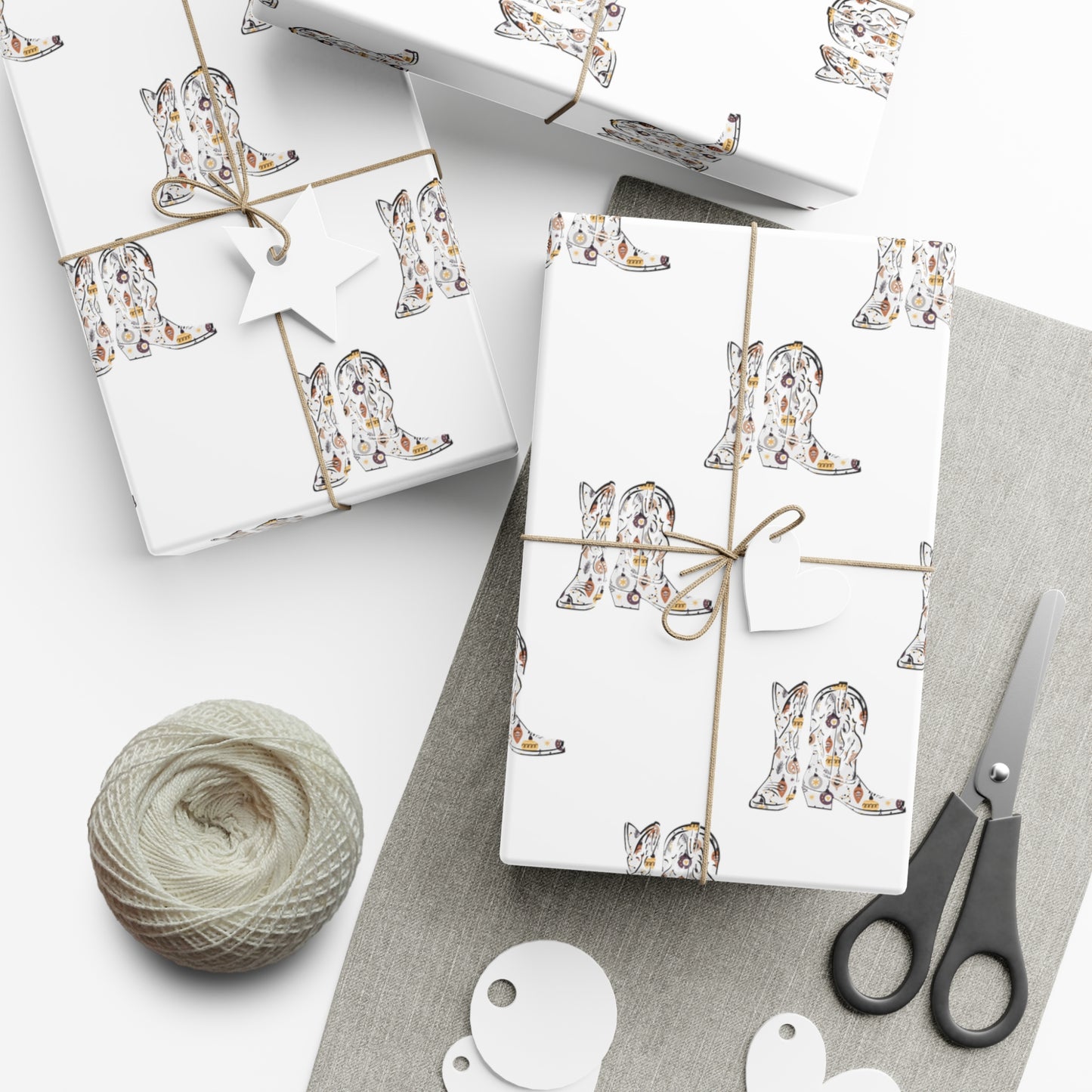 Cowboy Boots - Christmas Gift Wrap Paper