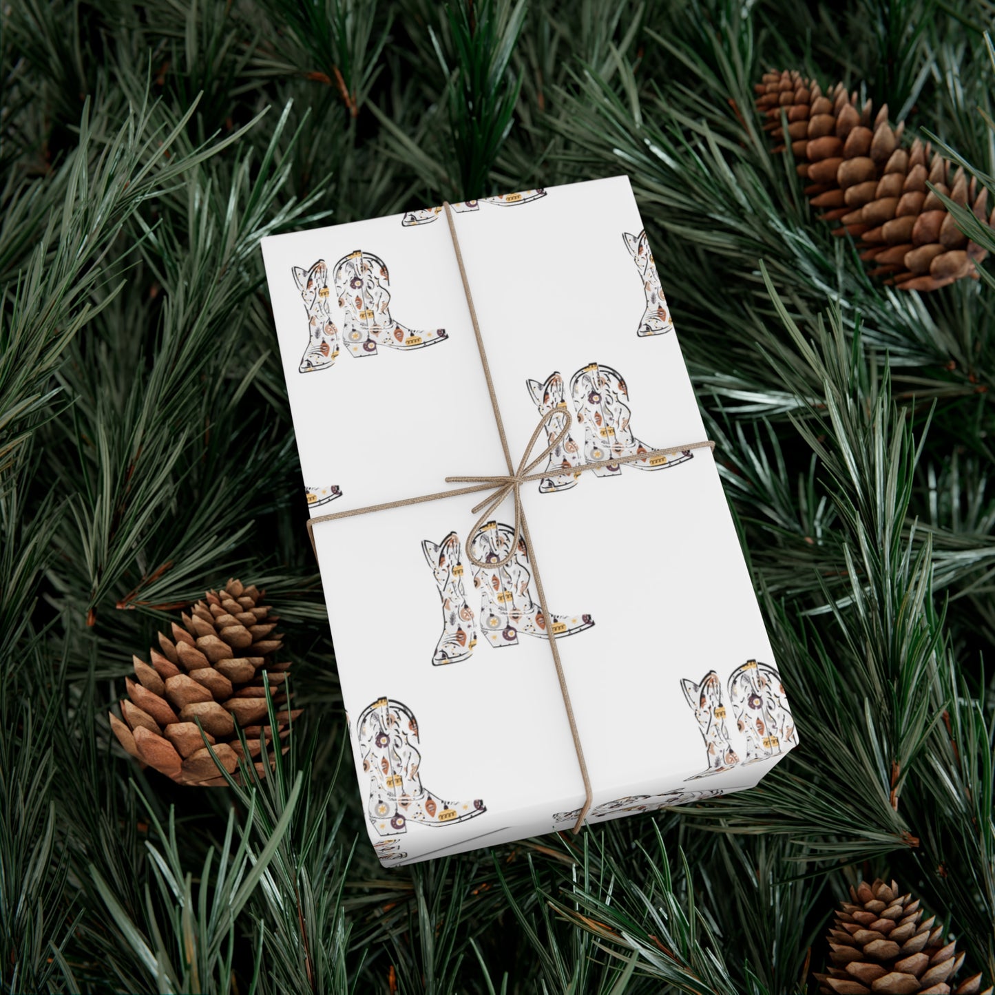 Cowboy Boots - Christmas Gift Wrap Paper