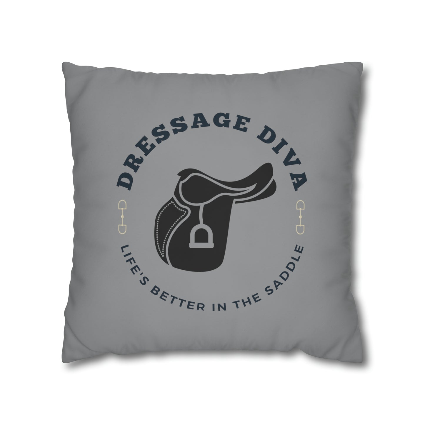 Dressage Diva: Grey Pillowcase