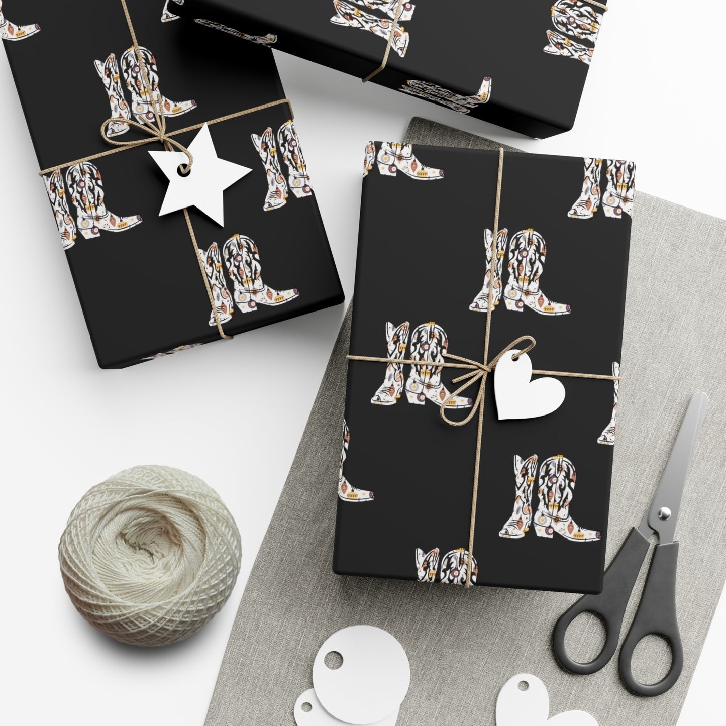 Cowboy Boots - Christmas Gift Wrap Paper