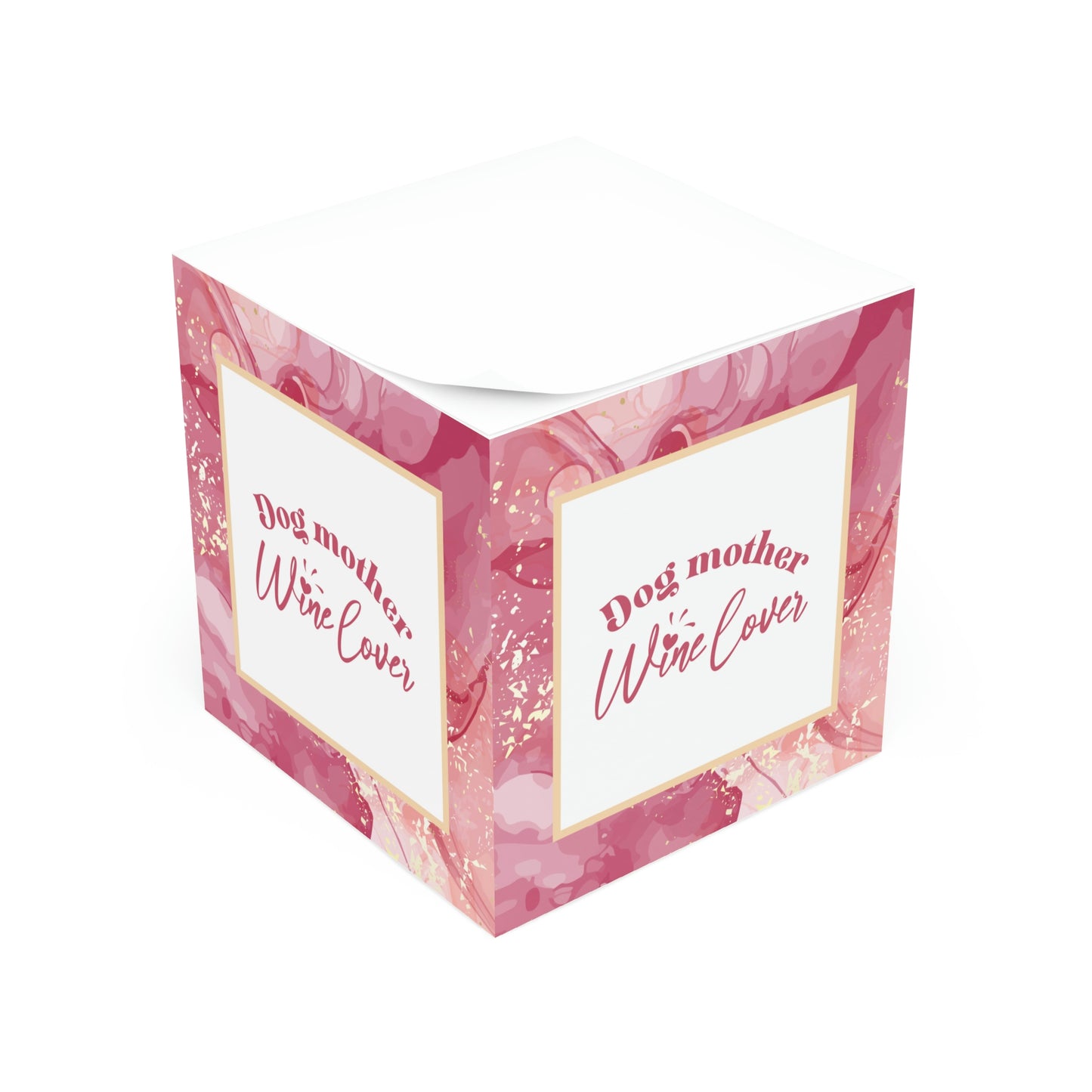 Dog Mother, Wine Lover... Note Cube