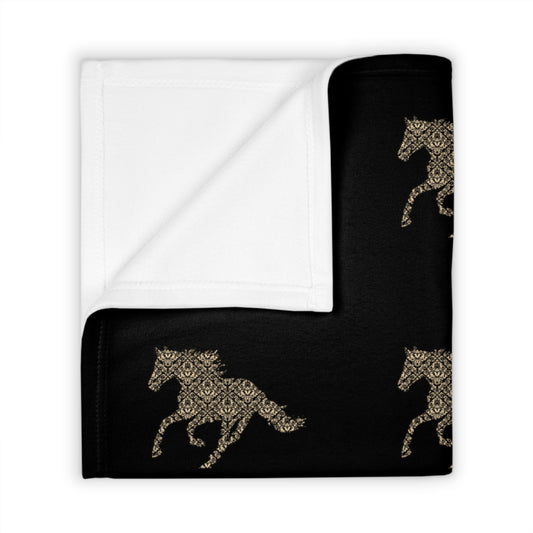 Running Horse - Throw Blanket