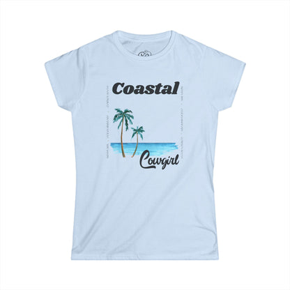 Coastal Cowgirl Palm Trees Tee