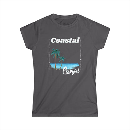 Coastal Cowgirl Palm Trees Tee