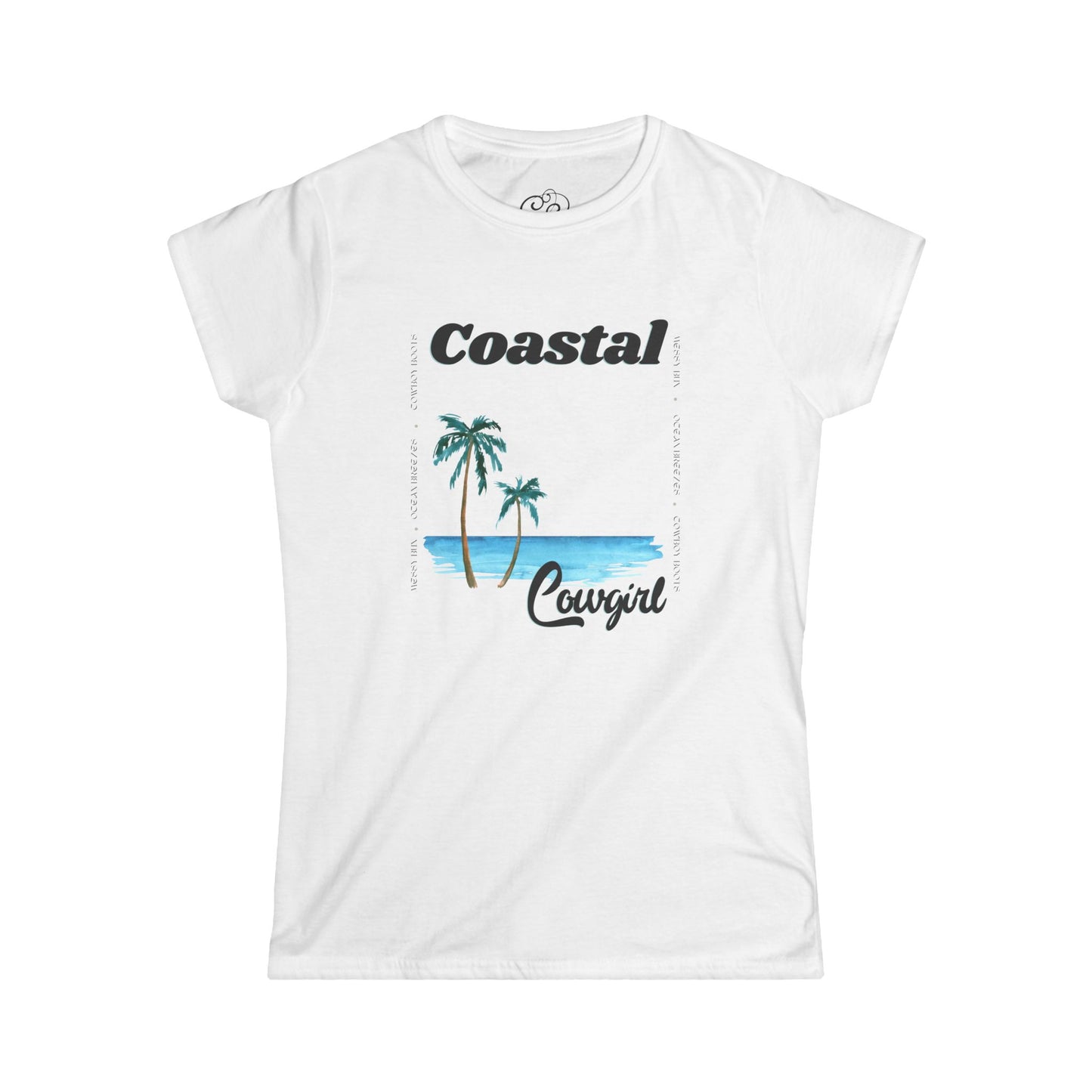 Coastal Cowgirl Palm Trees Tee