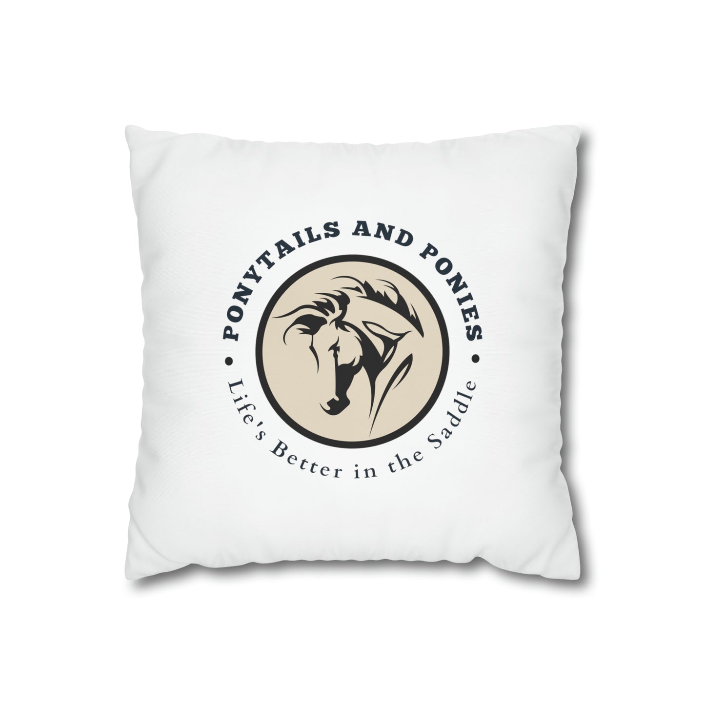 Ponytails & Ponies: White Pillowcase