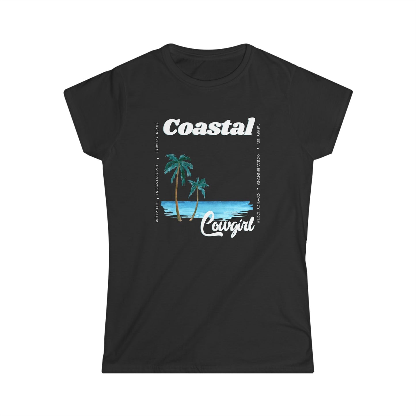 Coastal Cowgirl Palm Trees Tee