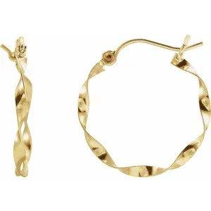Layla Twisted Gold Earrings - 14k Fine